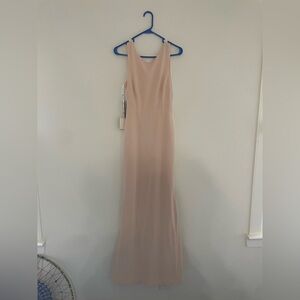 NWT Lulus call my name floor length gown light pink